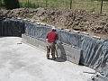 Construction of the concrete side walls