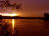 Zonsondergang aan de Donau