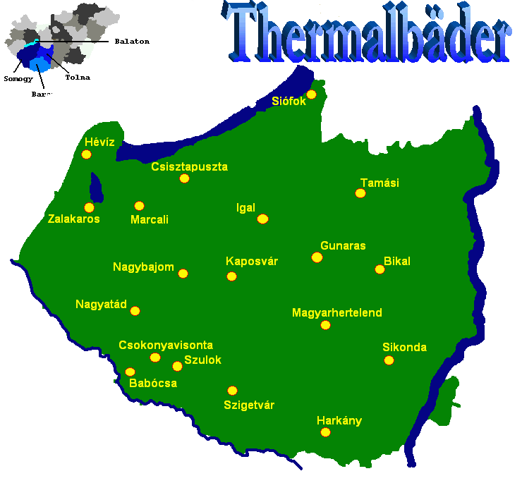 Thermalbäder Ungarn Karte | creactie